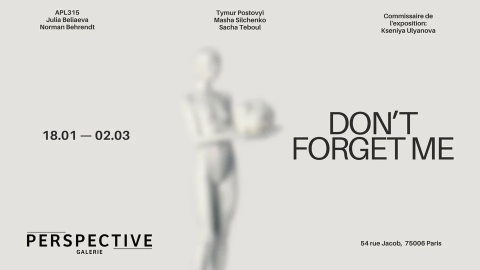 Opening “Don't forget me” at Perspectivegalerie, Paris