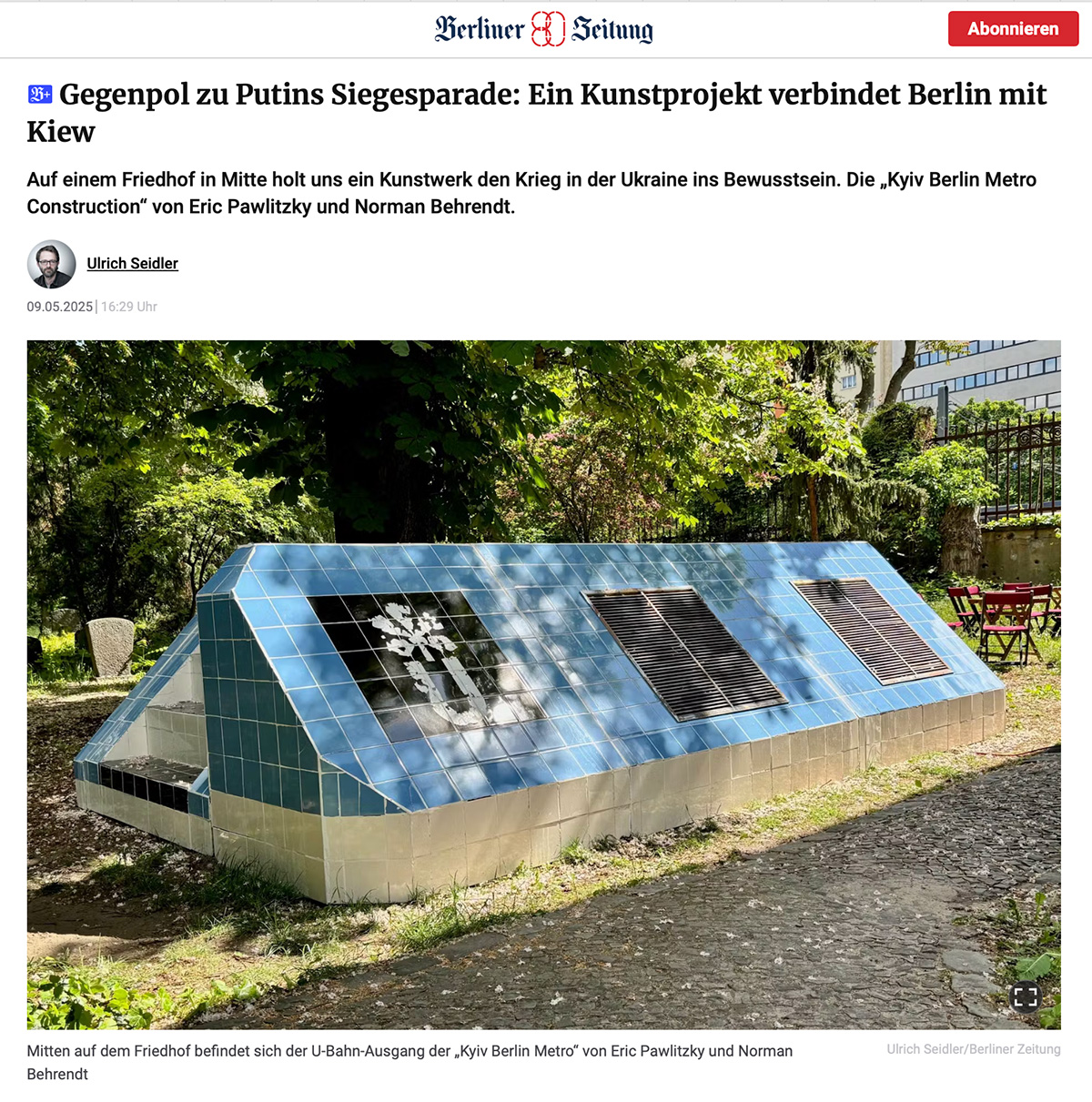 “Kyiv-Berlin Metro Construction” at Berliner Zeitung